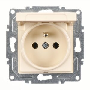 Günsan Eqona Krem Kapaklı UPS Priz - Vidalı