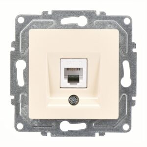 Günsan Eqona Krem Vidalı Nümeris Telefon Prizi (Cat3)