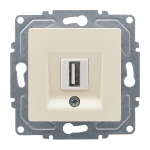 Günsan Eqona Krem Vidalı USB Data Prizi