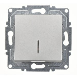 Günsan Eqona Gümüş Vidalı Eqona Işıklı Anahtar