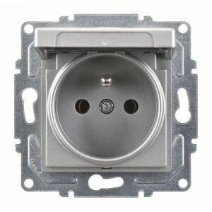 Günsan Eqona Gümüş Kapaklı UPS Priz - Vidalı