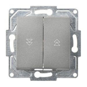 Günsan Eqona Füme Vidalı Jaluzi Kumanda Anahtarı - İki Düğmeli 10AX 250V