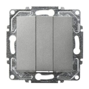 Günsan Eqona Füme Vidalı Üçlü Anahtar 10AX 250V