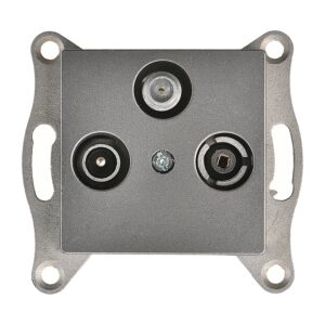 Günsan Eqona Füme Geçişli Uydu Priz Geçişli (Sat-TV-Radyo)