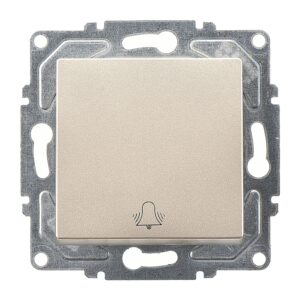 Günsan Eqona Metalik Bej Vidalı Zil Butonu - 10AX 250V