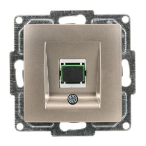 Günsan Eqona Metalik Bej Vidalı Fiber Optik Data Prizi