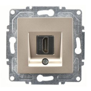 Günsan Eqona Metalik Bej Vidalı HDMI Prizi