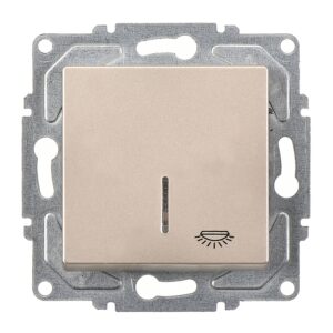 Günsan Eqona Metalik Bej Klipsli Eqona Işıklı Liht Anahtar