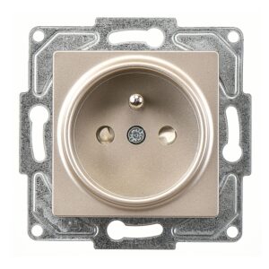 Günsan Eqona Metalik Bej Çocuk Korumalı UPS Priz- 16A 250V - Vidalı