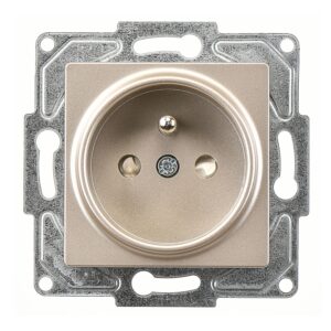 Günsan Eqona Metalik Bej Çocuk Korumalı UPS Priz- 16A 250V - Klipsli