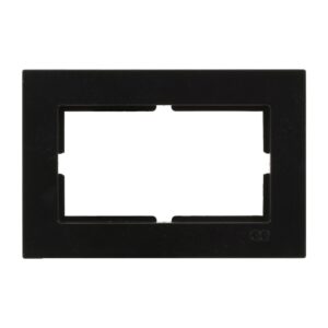 Günsan Eqona Metalik Siyah İkili Priz Çerçeve