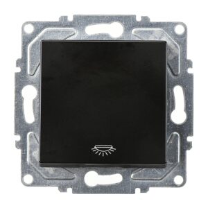 Günsan Eqona Metalik Siyah Vidalı Liht Anahtar 10AX 250V