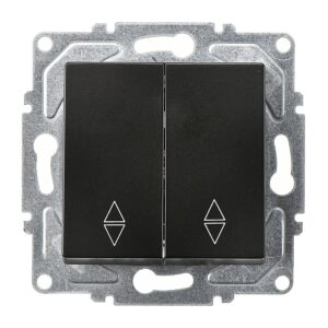 Günsan Eqona Metalik Siyah Vidalı Komütatör Vavien Anahtar 10AX 250V