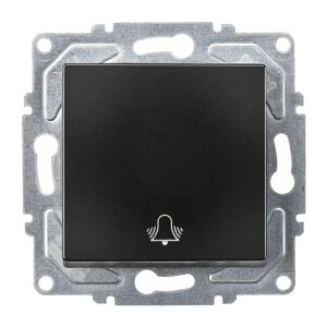 Günsan Eqona Metalik Siyah Vidalı Zil Butonu - 10AX 250V