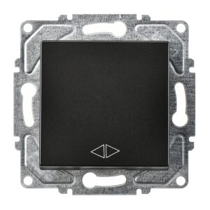 Günsan Eqona Metalik Siyah Vidalı Permütatör Ara Vavien Anahtar - 10AX 250V