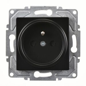 Günsan Eqona Metalik Siyah Çocuk Korumalı UPS Priz- 16A 250V - Vidalı