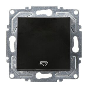 Günsan Eqona Metalik Siyah Klipsli Liht Anahtar 10AX 250V