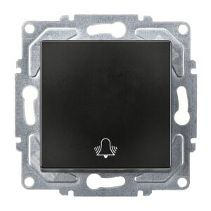 Günsan Eqona Metalik Siyah Klipsli Zil Butonu - 10AX 250V