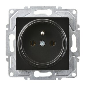 Günsan Eqona Metalik Siyah UPS Priz - 16A 250V - Vidalı