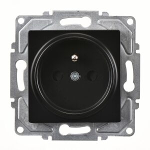 Günsan Eqona Metalik Siyah Çocuk Korumalı UPS Priz- 16A 250V - Klipsli