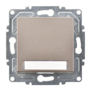 Günsan Eqona Mocha Vidalı Eqona Işıklı Etiketli Zil Butonu 12V