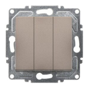 Günsan Eqona Mocha Vidalı Üçlü Anahtar 10AX 250V