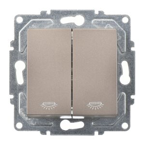 Günsan Eqona Mocha Vidalı Komütatör Liht Anahtar 10AX 250V