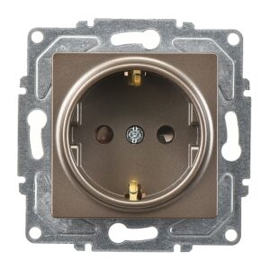 Günsan Eqona Mocha Çocuk Korumalı Topraklı Priz- 16A 250V - Klipsli