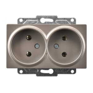 Günsan Eqona Mocha İkili Priz- 16A 250V - Vidalı