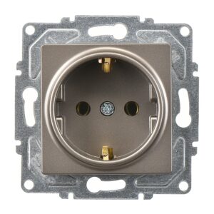 Günsan Eqona Mocha Topraklı Priz- 16A 250V - Klipsli