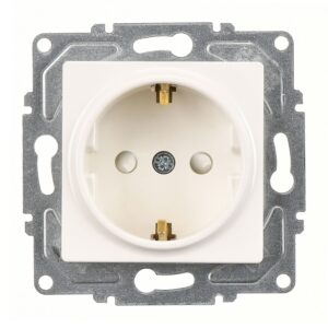 Günsan Eqona Fildişi Beyazı Çocuk Korumalı Topraklı Priz- 16A 250V - Vidalı