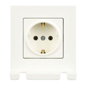 Günsan Eqona Fildişi Beyazı Pratik Fiş Tutucu Topraklı Priz - Vidalı