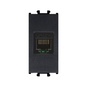 Günsan Domino Siyah Data Prizi (RJ45 Cat5E) - 1M