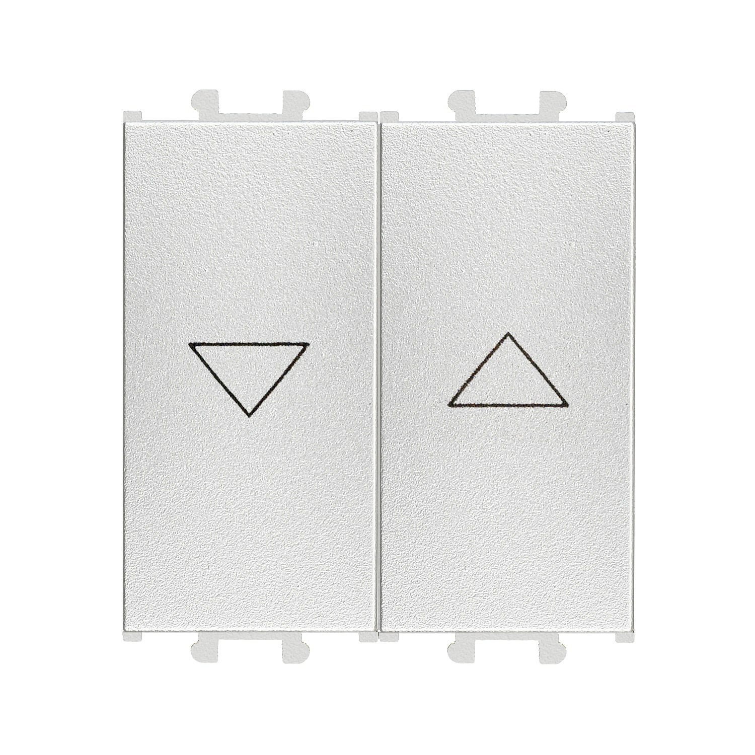 Günsan Domino Gümüş Çiftli Stor & Jaluzi Butonu - 2M - 16AX 250V