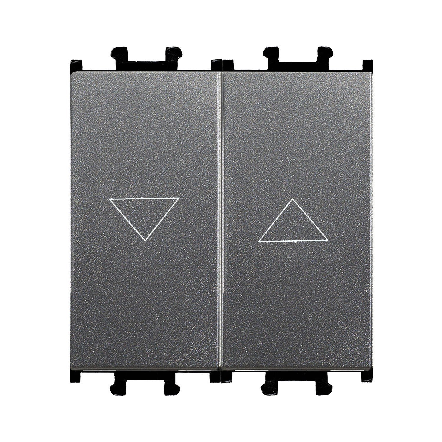 Günsan Domino Füme Çiftli Stor & Jaluzi Butonu - 2M - 16AX 250V