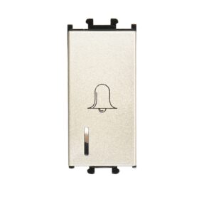 Günsan Domino Metalik Bej Vidalı Işıklı Zil Butonu