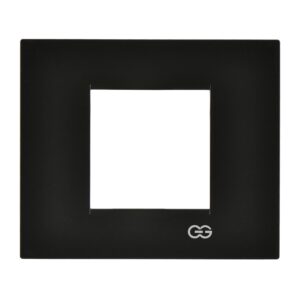 Günsan Domino Metalik Siyah Flat İkili Çerçeve - 2M