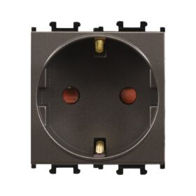 Günsan Domino Mocha Çocuk Korumalı Topraklı Priz - 2M - 16AX 250V