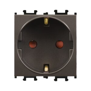 Günsan Domino Mocha Çocuk Korumalı Topraklı Priz - 2M - 16AX 250V