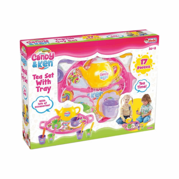 Çocuk 01593 Candy Ken Tepsili Çay Set -Dede