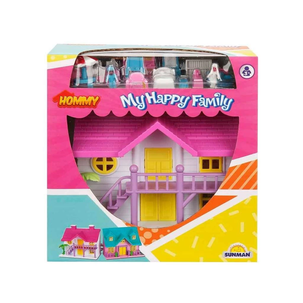 02080 My Happy Family Villa 2 Katlı Ev Oyun Seti - Görsel 2
