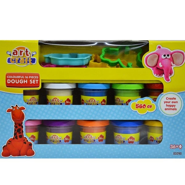 03290 Art Craft 16 parça HAMUR SETİ-RENGARENK / 560 gr - Görsel 2