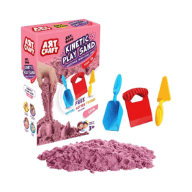 Çocuk 03693  Aksesuarlı Pembe Kinetik Oyun Kumu 1000 gr -Dede
