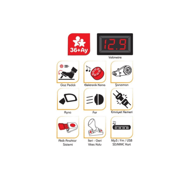05 280  Tery Bery Akülü 12 Volt Uzaktan Kumandalı Araba / +3 yaş - Görsel 5