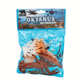 Çocuk 0709 Okyanus Hayvanları Poşetli Hayvan Oyun Seti Orta Boy
