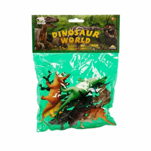 0710 Dinozorların Dünyası Poşetli Hayvan Oyun Seti Orta Boy - Görsel 2