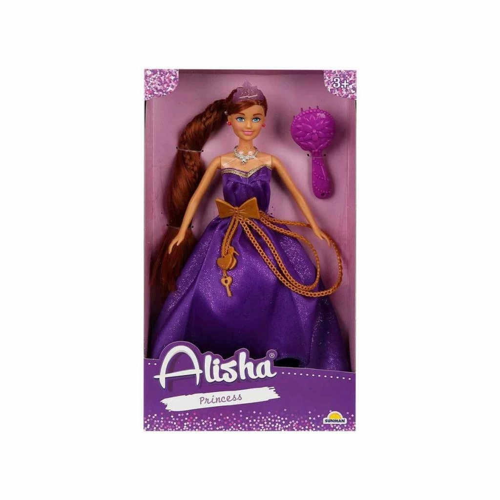 Alisha Prenses Uzun Saçlı Aksesuarlı Bebek Seti 29 cm - Görsel 3