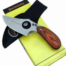 087 Yüzme Kamp Bıçak 16 Cm - Ahşap Sap, Özel Kılıflı