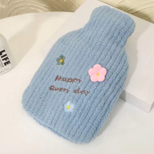 1 Litre El Geçirmeli Örgülü Sıcak Su Torbası Happy (K0) - Görsel 5