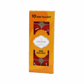 10 ADET  KIRMIZI - YUVARLAK TEA LİGHT MUM (K0)